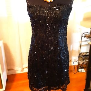 Black Sequined Dress